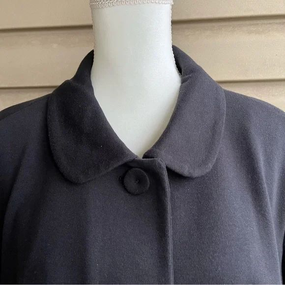 •Talbots• NWT Scalloped Hem Black Ponte Jacket - Size 22W - Picture 3 of 8